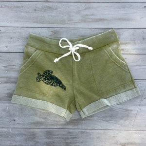 Turtle Shorts, Summer Shorts, Beach Shorts, Yoga Shorts, Turtle Gift, Gym Shorts, Running Shorts image 1