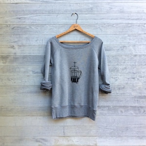 rise and shine Coffee Sweatshirt, French Press Shirt, Yoga Top, Coffee Lover, Caffeine Fix, Cozy Sweater
