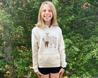 Lllama Hoodie, Kids Hoodie, Christmas Gift, Cozy Hoodie