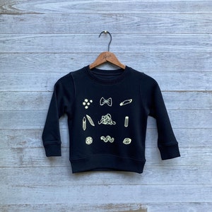 Kids Pasta Sweatshirt, Organic Cotton Sweatshirt, Pasta Lover Shirt, Foodie Shirt