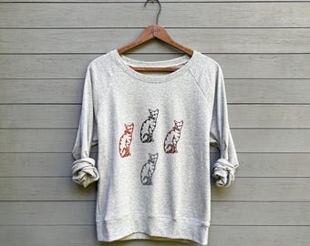 Jersey de gatito, suéter ligero de manga larga, regalo para amantes de los gatos.
