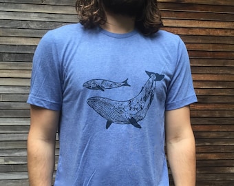 Whale Tshirt, Father's Day, Whale Shirt, Gift for Dad, Ocean Lover, Whale Gift