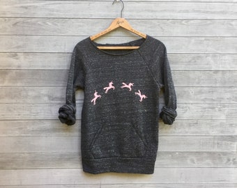 Just a Dreamer Unicorn Top, Unicorn Sweater, Yoga Pullover, Cozy Sweater, Back to School, Unicorn Gift, Comfy Top, Dancer Top