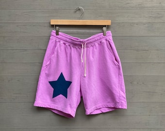 Big Star Shorts, Cotton Shorts, Unisex, Lilac Purple/Pink