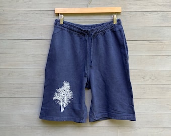 Tree Shorts, Men's Yoga Shorts, Workout Shorts, Gym Shorts, 100% Cotton