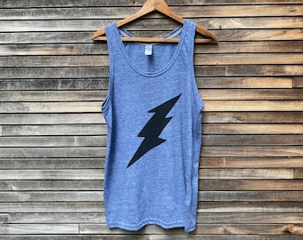 Unisex Lightning Bold Tank Top, Unisex Tank Top, Yoga, Workout Top