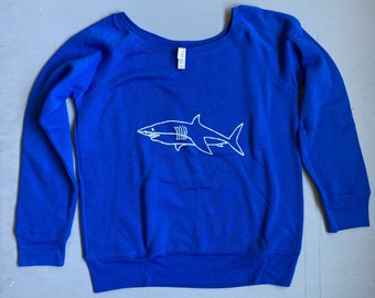 FINAL SALE Shark Sweatshirt, Size L + XL