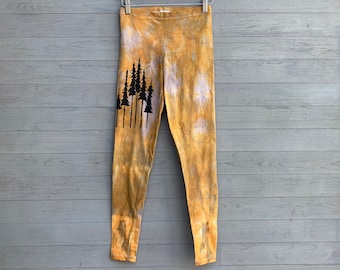 Handgefärbte Baum Leggings