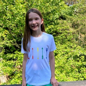 Rainbow Arrows Tee, Rainbow Shirt, Birthday Gift, Party Tee, Kids Tee, Summer Tee, Back to School