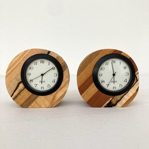 Glacier Clock, Tiny Bedside Clock, Reclaimed Wood, One of a Kind Gift, Unique Clock