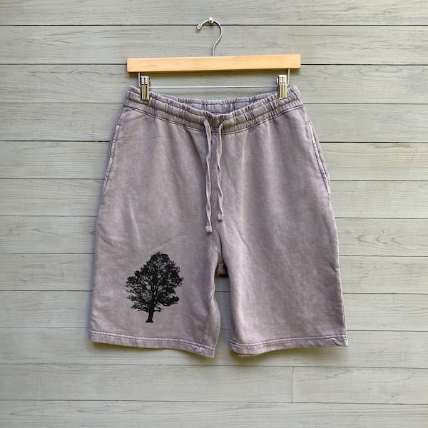 Oak Tree Yoga Shorts, Men's Shorts, Workout Shorts, Cutoff Sweats