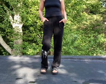 Casual AF Meadow Pants in Black, All Cotton Pants, Comfortable, Laid Back Pants with a Wide Leg
