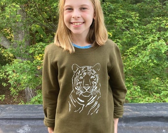 Tiger Sweatshirt, Organic Cotton Sweatshirt, Year of the Tiger