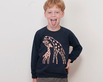 me and mama Giraffe Sweatshirt, Children's Sweater, Little Brother Gift, Little Sister Gift, Giraffe Gift