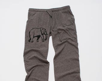 Elephant Pants, Lounge Pants, Weekend Pants, Yoga Pants, Comfy Pants, Elephant Gift