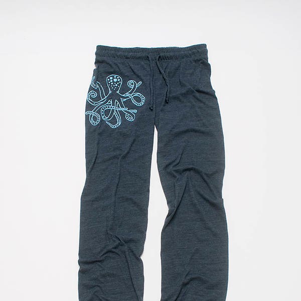 lost at sea Octopus Pants, Yoga Pants, Wide Leg Pants, Lounge Pants, S,M,L,XL