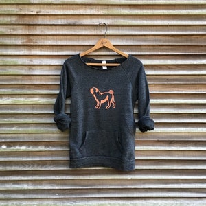 TeesAndTankYou Adorable Pug Face Sweatshirt - Unisex Oversized Fleece Crewneck - View #6