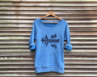 West Coast Sweater, Lake Tahoe, Camping Shirt, Hiking Top, Yoga Top, S,M,L,XL