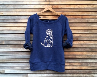 close to my heart Wheaten Terrier Top, Labradoodle Top, Goldendoodle Shirt, Yoga Pullover, Cozy Sweater, Dog Lover Gift