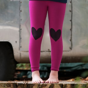 Valentine&#39;s Day Leggings, Heart Leggings, Girls Leggings, Pink Leggings