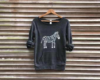 don't blend in Zebra Sweatshirt, Zebra Top, Cozy Sweater