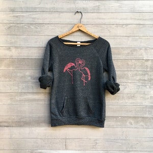 FINAL SALE Flamingo Sweatshirt, Size S