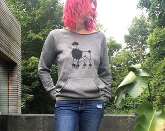 Stylin' Poodle Sweatshirt, Poodle Sweater, Poodle Gift, Dog Sweater, Cozy Sweater, Show Dog, Black Poodle, White Poodle, Brown Poodle