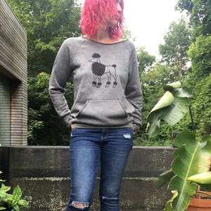Stylin' Poodle Sweatshirt, Poodle Sweater, Poodle Gift, Dog Sweater, Cozy Sweater, Show Dog, Black Poodle, White Poodle, Brown Poodle image 1