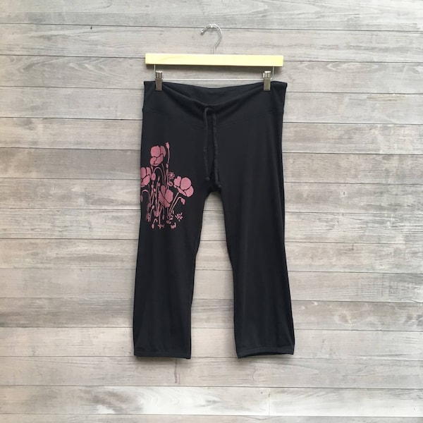 can't wait for spring Poppies Cropped Lounge Pants in Berry, S,M,L,XL,2XL