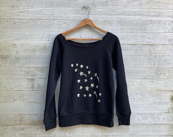 Shooting Stars Pullover, Comfy Top, Lightweight Sweatshirt, Yoga Top