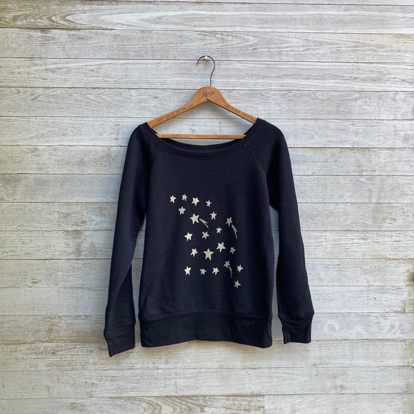 Shooting Stars Pullover, Comfy Top, Lightweight Sweatshirt, Yoga Top