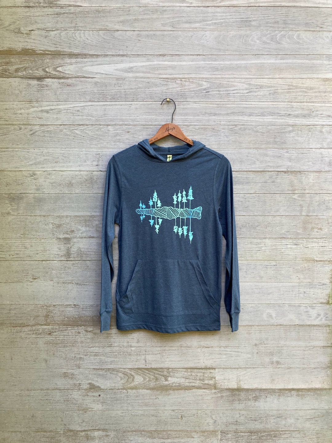 Hoodie In Organic Cotton - Lake Blue