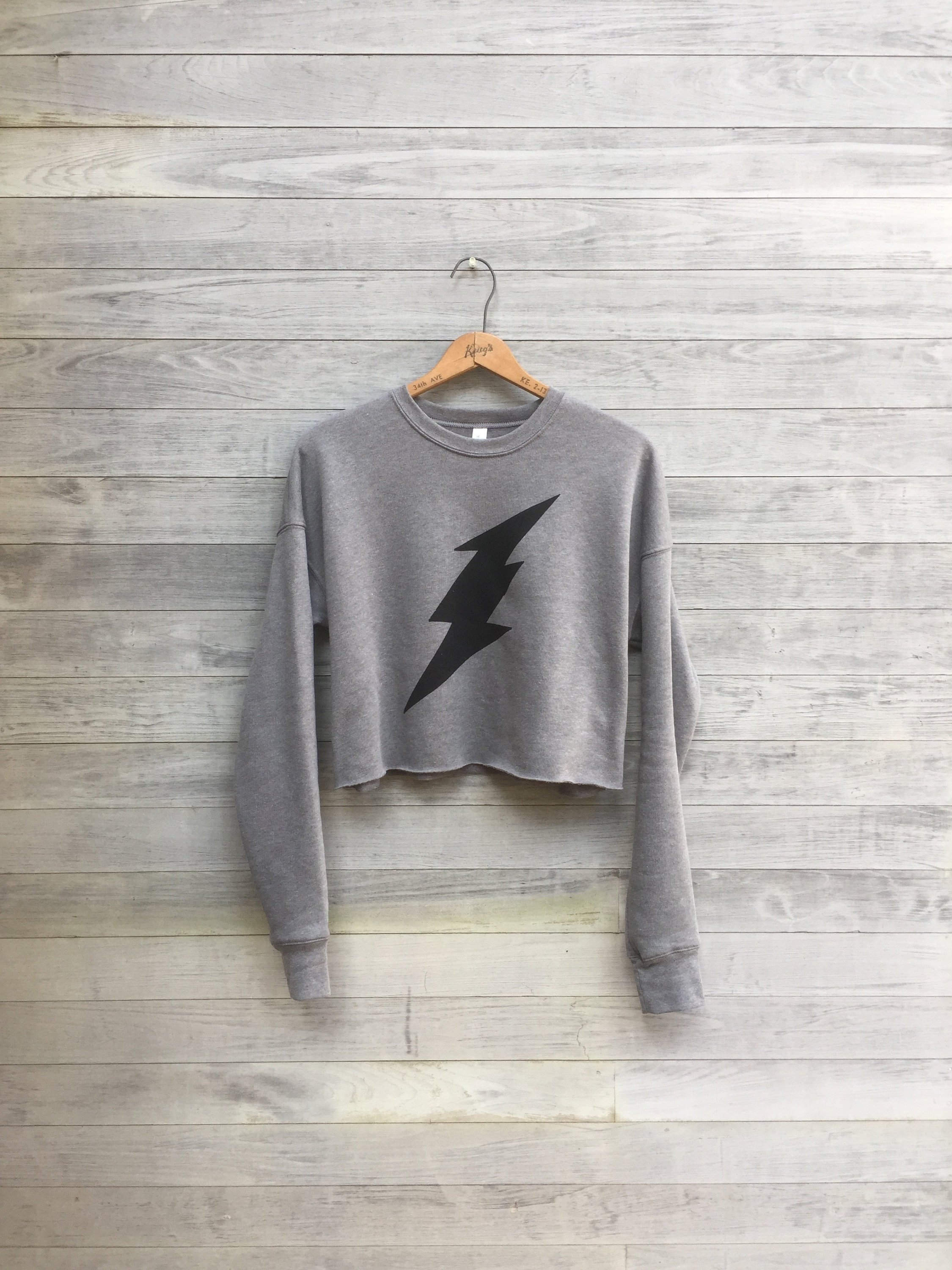 nicandthenewfie Core Workout Top, Lightning Top, Gym Crop, Cropped Sweatshirt, Yoga Top, Crop Top