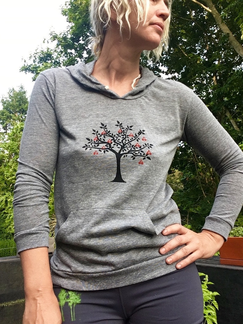 Cherry Pickin Pullover S,M,L,XL Camping Top Grey Hoodie