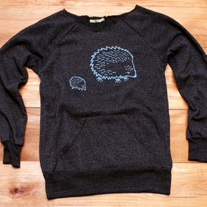 Organic Cotton Hedgehog Sweatshirt, Mother's Day, Cozy Sweatshirt image 2