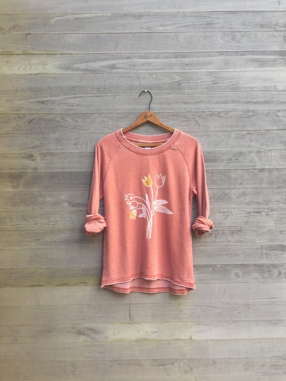 Coming Up Tulips Sweater, Gardening Gift, Mother's Day, Floral Shirt, Yoga Pullover