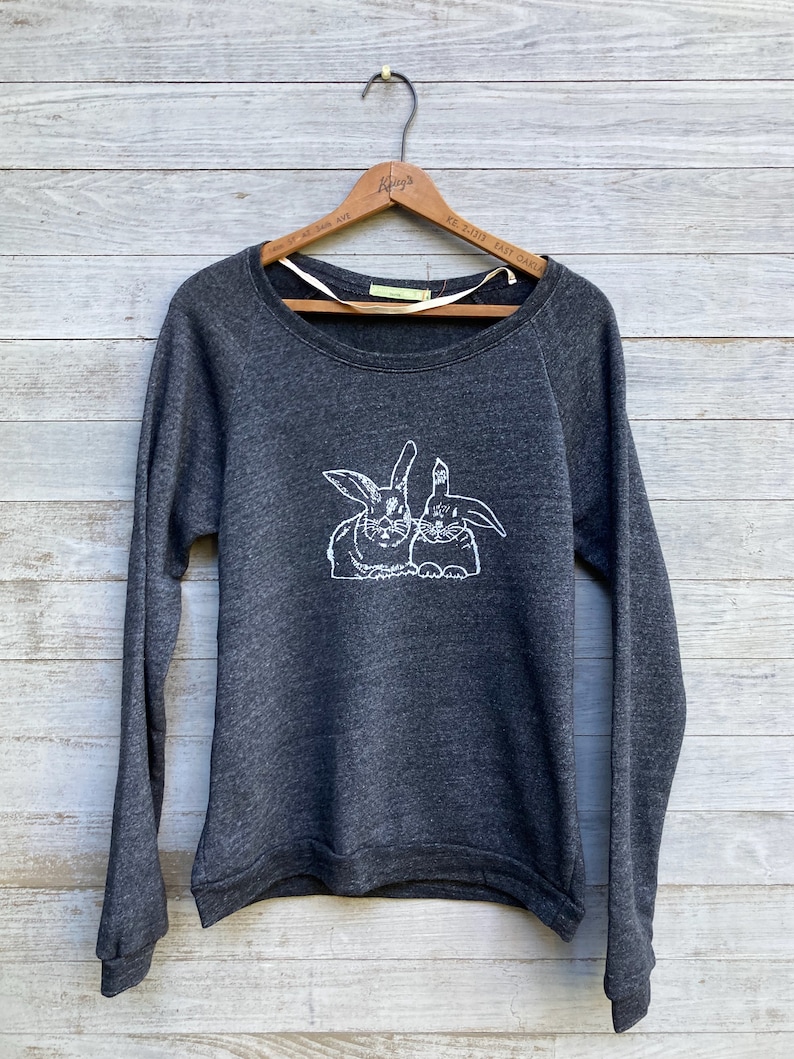 Rabbit Sweatshirt, Year of the Rabbit, Bunny Sweater, Rabbit Gift, Bestie Gift image 2