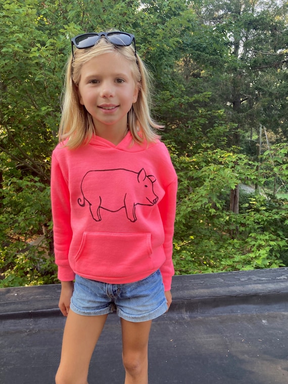 Pink animal hoodie sale