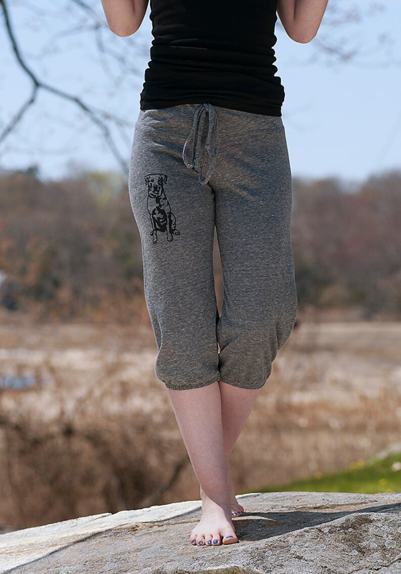 Sit...stay...wander...lab Cropped Pants Dog Pants Workout Etsy