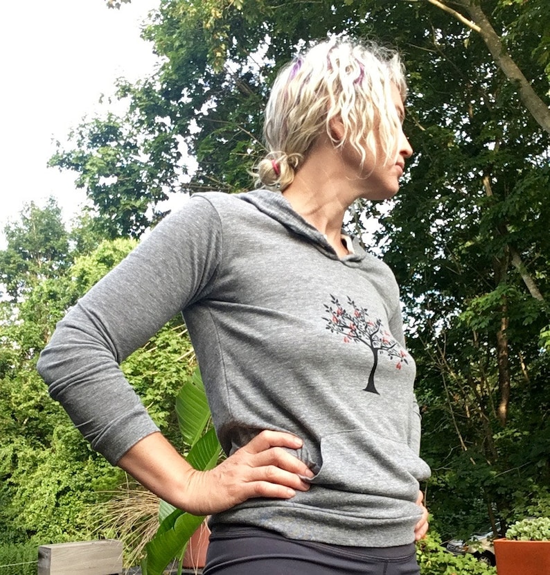 Cherry Pickin Pullover S,M,L,XL Camping Top Grey Hoodie