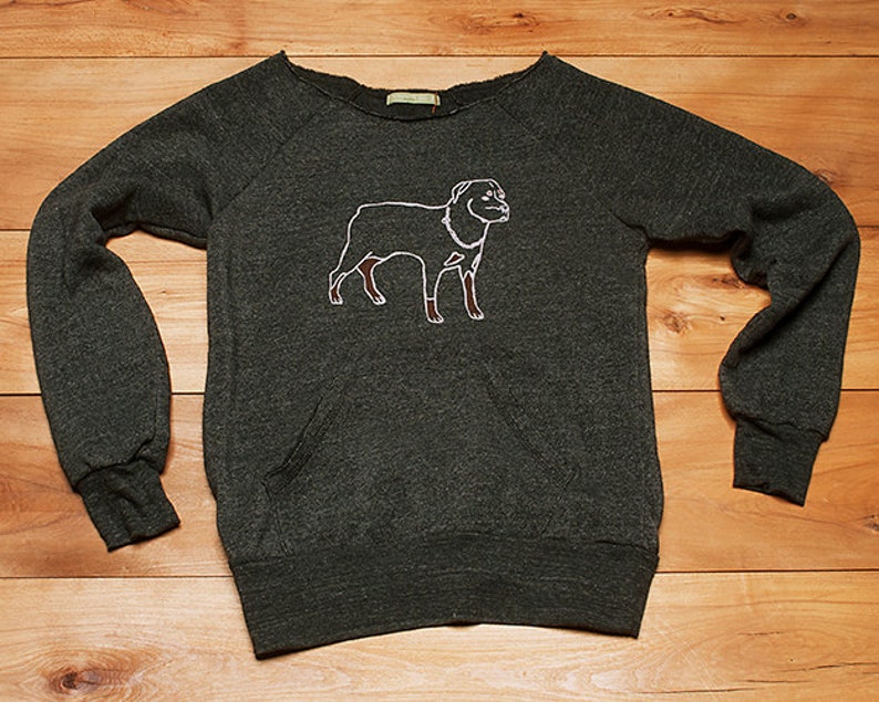 all bark and no bite Rottweiler Sweatshirt, Dog Sweater, Big Dog, Dog Owner, Dog Walker, Cozy Sweatshirt image 2