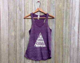 Pyramid Tank Top: Purple Racerback