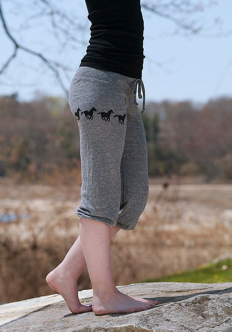 wild and free Horse Pants Horse Gift Cropped Pants Comfy Pants Pajamas Yoga Pants Recovery Pants