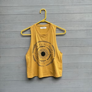 FINAL SALE Cropped Tanks, Size Small- Snake, Wildflowers, Sun Goddess, Lilacs