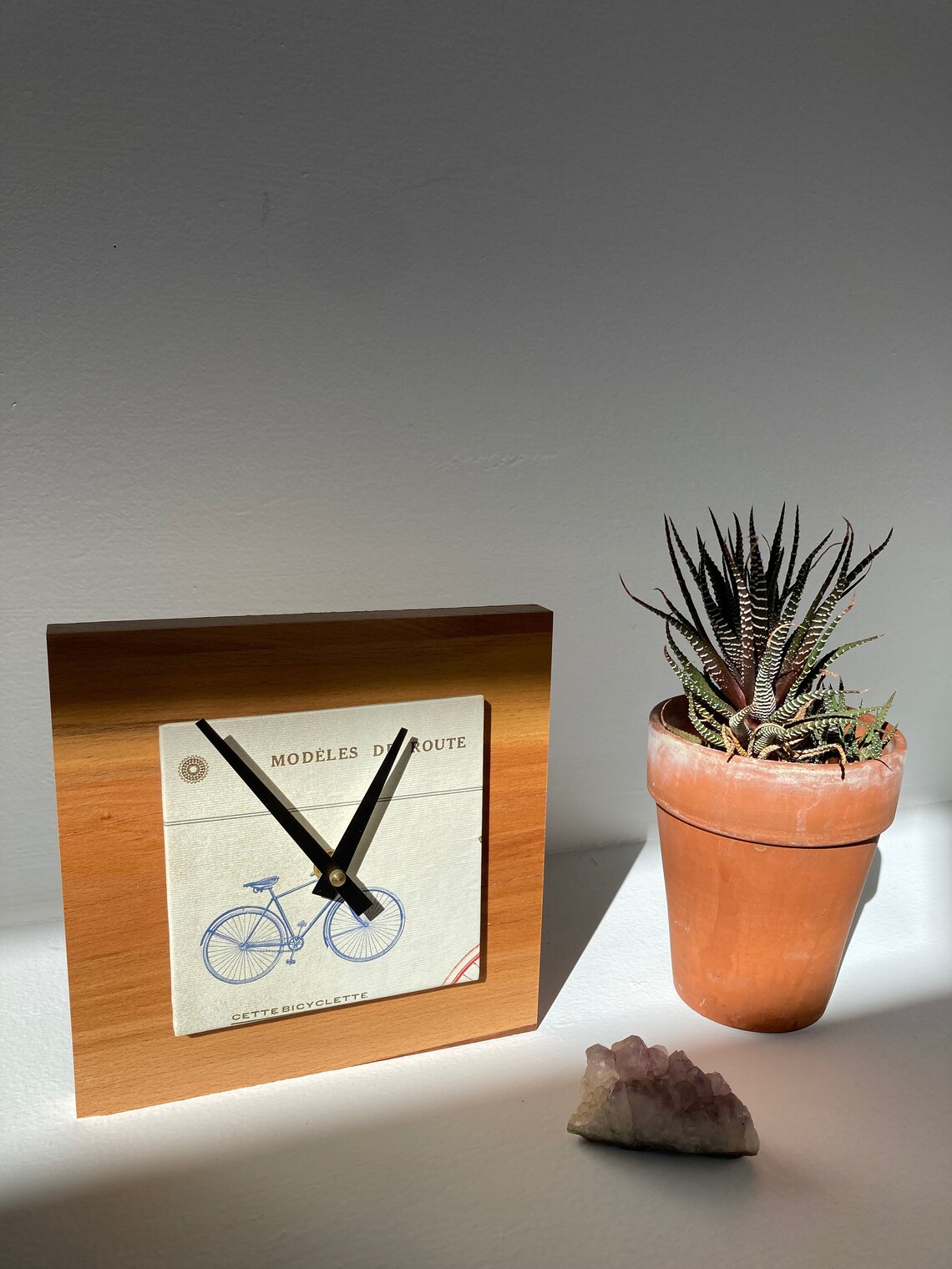 Bicycle Clock Reclaimed Wood Clock Modern Decor Unique Bike | Etsy