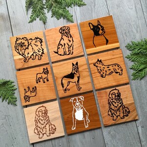 Dachshund Coasters, Dog Coasters, Doxie Gift, Cute Dog Gift, Reclaimed Wood, Year of the Dog Gift image 2