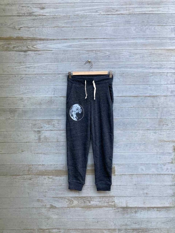 Cotton Isle Women's Drawstring Sweatpants- Moon Small / Moon