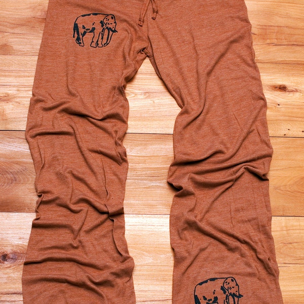 too tired to argue Elephant Yoga Pants, Pajamas, Lounge Pants, Maternity Pants, Elephant Gift