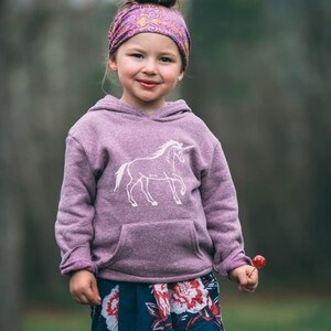 Unicorn Hoodie, Kids Hoodie, Gift for a Girl, Unicorn Gift, Little Girl Gift, White Unicorn, Cozy Hoodie, Sizes 2-12 image 4