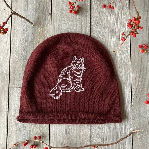 Cat Hat, Beanie, Winter Hat, Stocking Stuffer, Gift for a Cat Lover